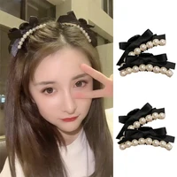 temperament pearl hairpin female head clip headdress online celebrity new bangs medium shark clip hair accessories
