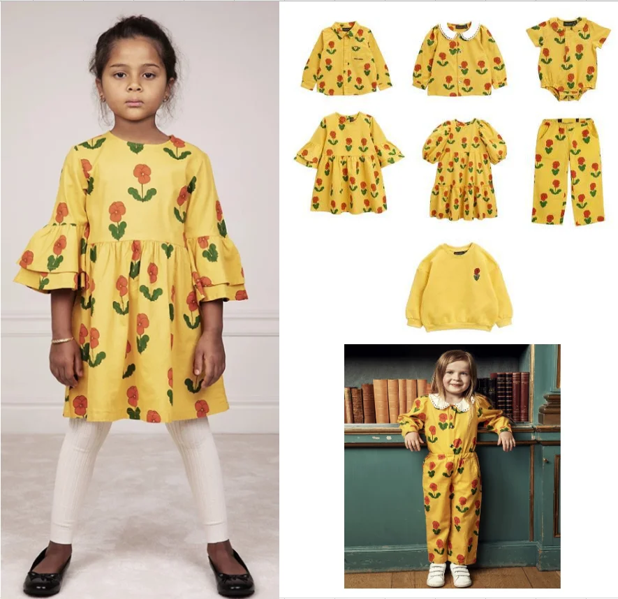 

Girls' Dresses 2021 New Girls' Autumn Long-Sleeved Shirt Baby Bubble-Sleeved Dresses Sweatshirt Girls' Pants Children's Clothing