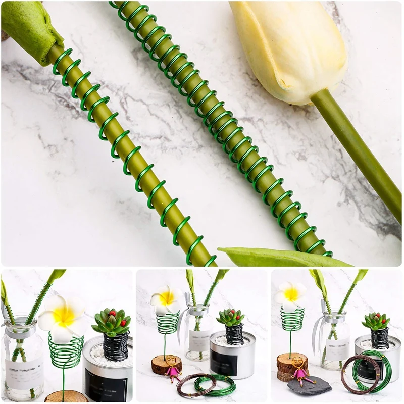 

12 Rolls Aluminium Bonsai Training Wires- 196 Feet 4 Color Tree Training Wire Set with 3 Size (1.0mm, 1.5mm, 2mm) for Bonsai Tre