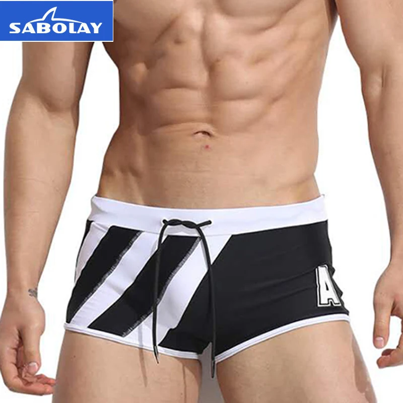 Новый купальник мужской с низкой талией сексуальные мужские шорты для плавания