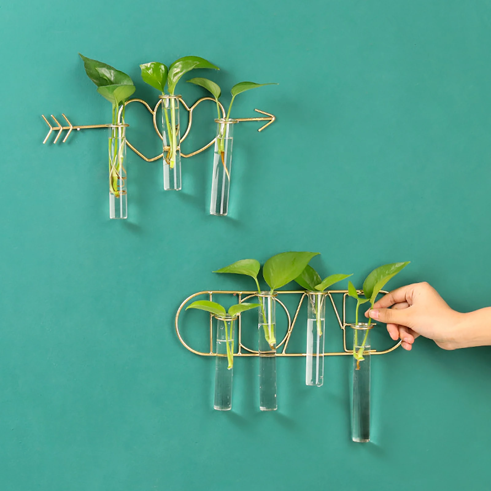 Настенное гидропонное Кованое стекло однотонное вазы для растений висячий