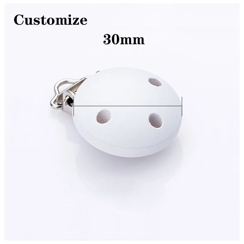 5 unids/lote madera chupete Clip beb&eacute; dentici&oacute;n cuentas Clip accesorios para DIY Cadena de chupete herramienta venta al por mayor-1