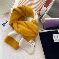 new autumn and winter thick warm knitted scarf shawl foulard femme designer outdoor long knitting scarves for women men 2022