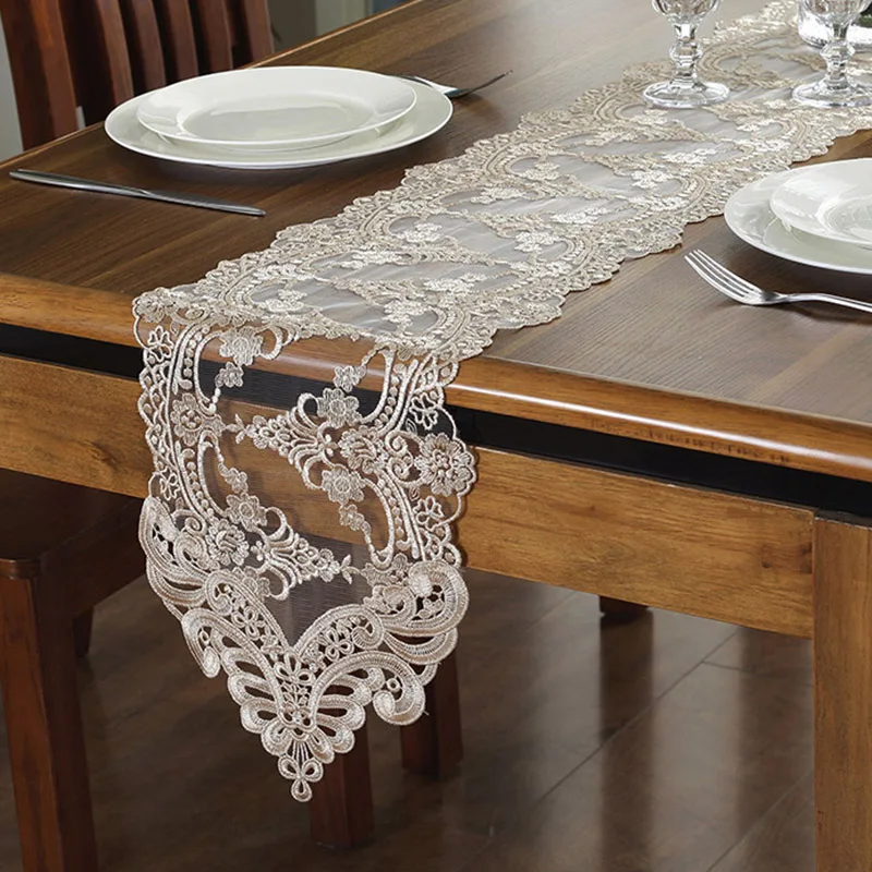Изысканная Тюлевая кружевная скатерть в европейском стиле вышитая белый острый