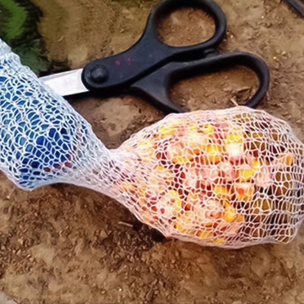 

1PCS 5M Water Dissolving PVA Narrow Mesh Tube Net Carp Fishing Feeder Lures Refill Plunger Bar Tackle Carp Fishing Feeder