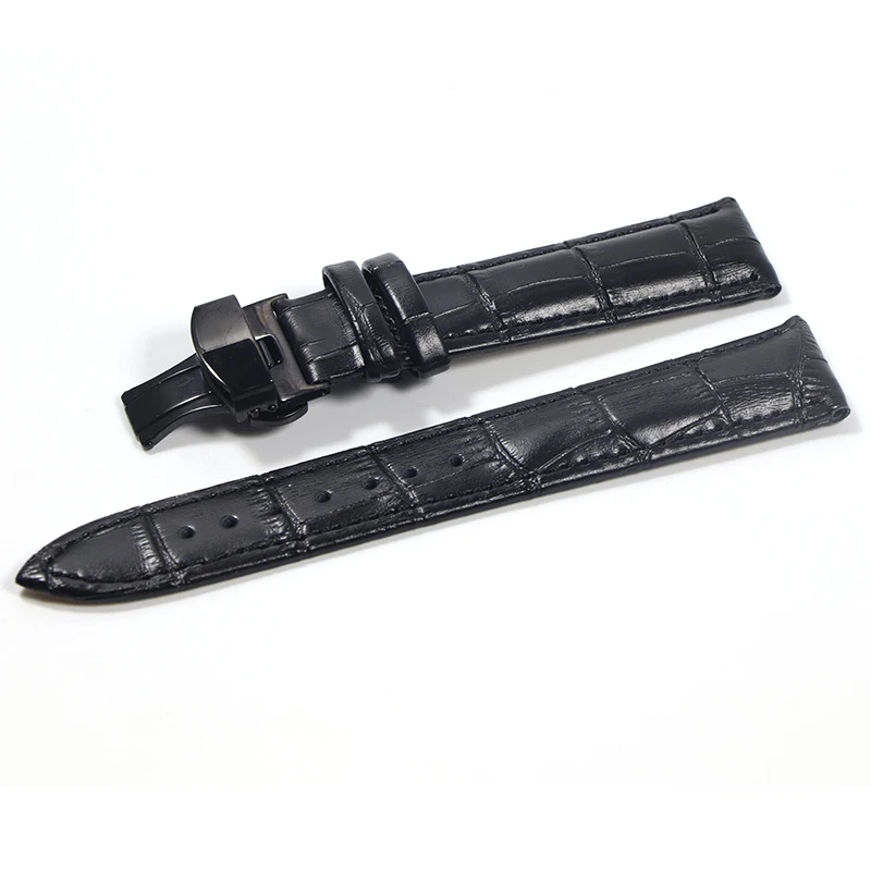 Watchband Genuine Leather Straps Cowhide strap watch strap Butterfly Buckle Watch Accessories Belt 18mm 20mm 22mm 24mm