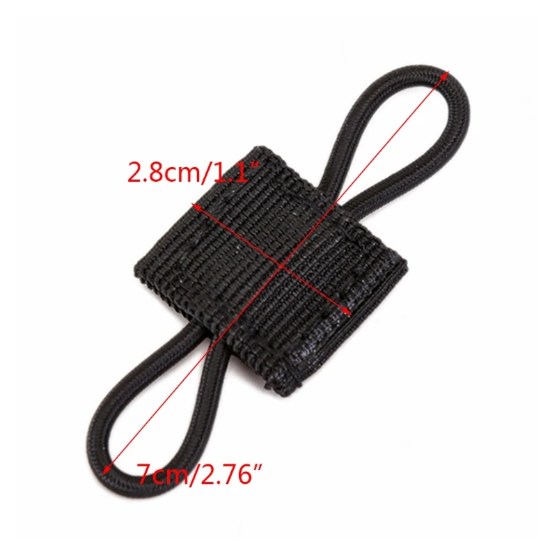 

4 Pcs Elastic Molle Ribbon Buckle Binding Retainer for PTT Antenna Stick Pipe