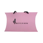 Бумажная упаковочная коробка для нижнего белья, с логотипом на заказ, розоваябелаяЗолотаячерная