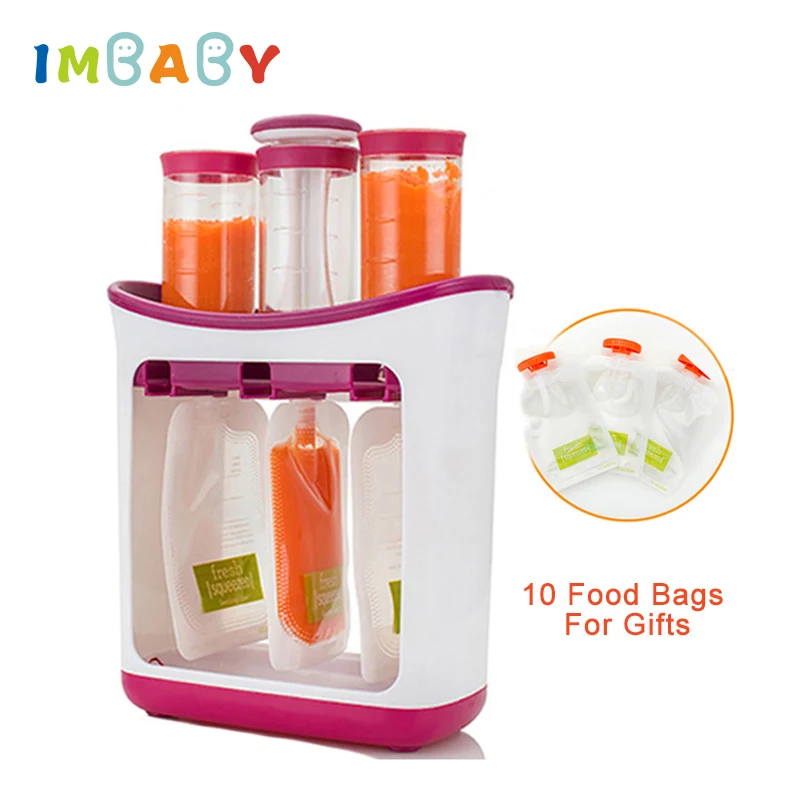 IMBABY Children's Puree Squeezer Kitchen Splitter Complementary Food Baby Food Storage Bag Supplement Machine Baby Supplies