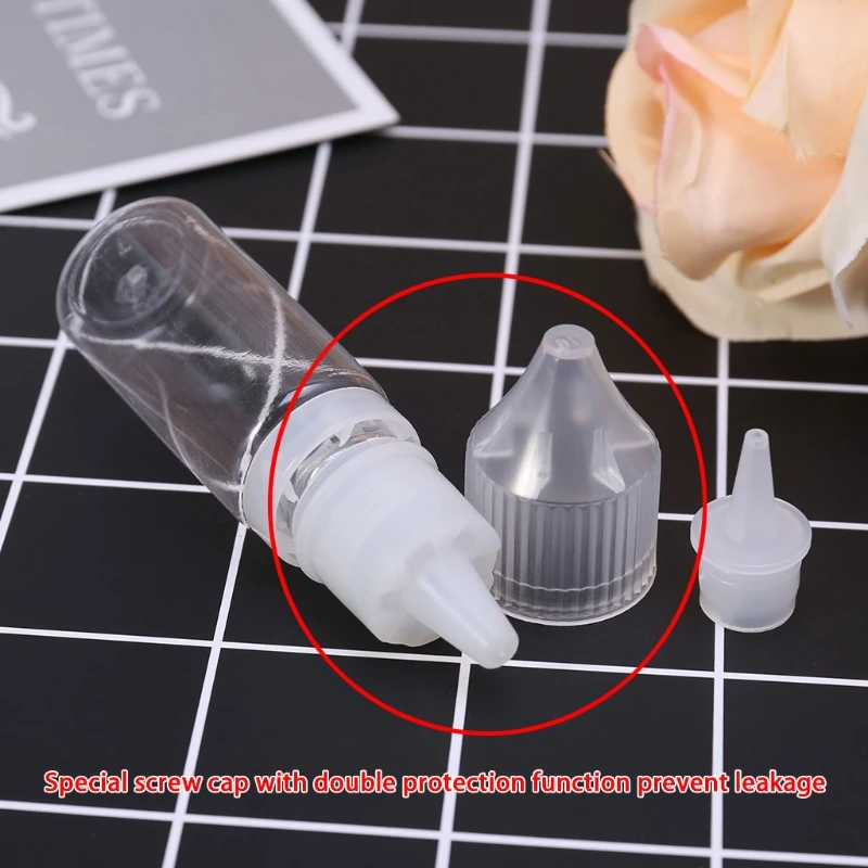 

10ml-120ml PET Plastic Empty Dropper Liquid Eye Clear Water Bottle Long Tip Cap