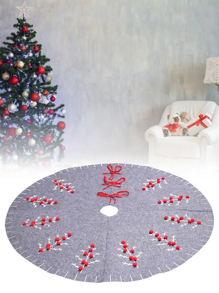 Рождественские украшения серый войлок платье для рождественской елки |