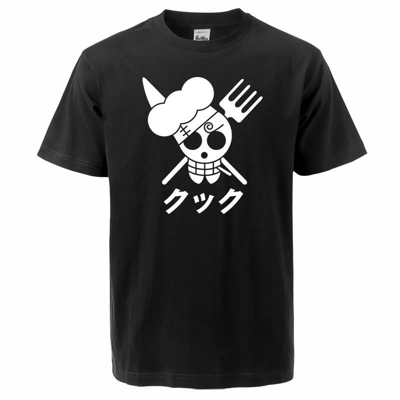 

Men's Oversize One Piece Japan Anime Luffy T-Shirt Hip Hop Breathable Sanji Skull Tees Man Tee Tops Fashion Tops