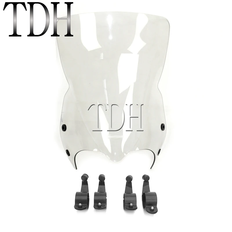 clear black Мотоцикл 3 цвета ветровое стекло V "форма лобовое стекло для Suzuki Boulevard M109R M50 M90 2006 - Цвет: clear black
