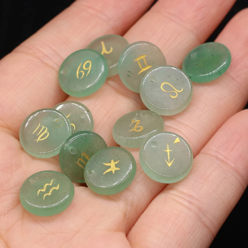 

Natural Semi-precious Stone Egg-shaped Green Aventurine Beads with Holes 12/group Making DIY Bracelet Necklace Size 12x12mm