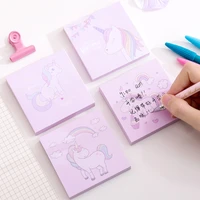 1 pcs 80 pages kawaii rainbow unicorn sticky notes creative post notepad cute diy memo pad office supplies school stationery