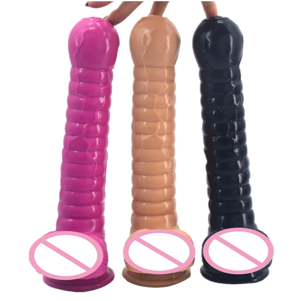 FAAK длинный силиконовый фаллоимитатор реалистичный пенис с бусинами foreskin