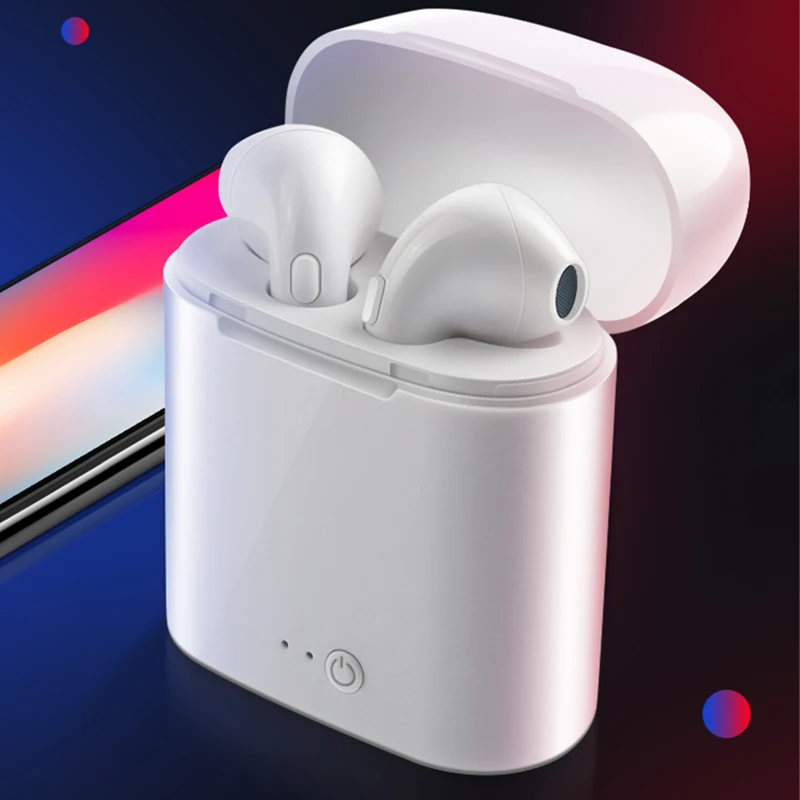 I7s TWS беспроводные Bluetooth наушники-вкладыши стерео игровые спортивные наушники с зарядной коробкой для iPhone Xiaomi huawei