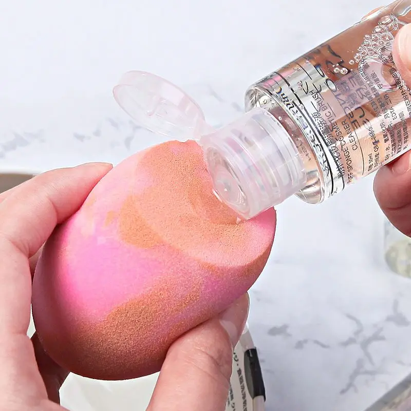 Портативная Кисть для макияжа пудра спонж чистящее средство удаляет грязь