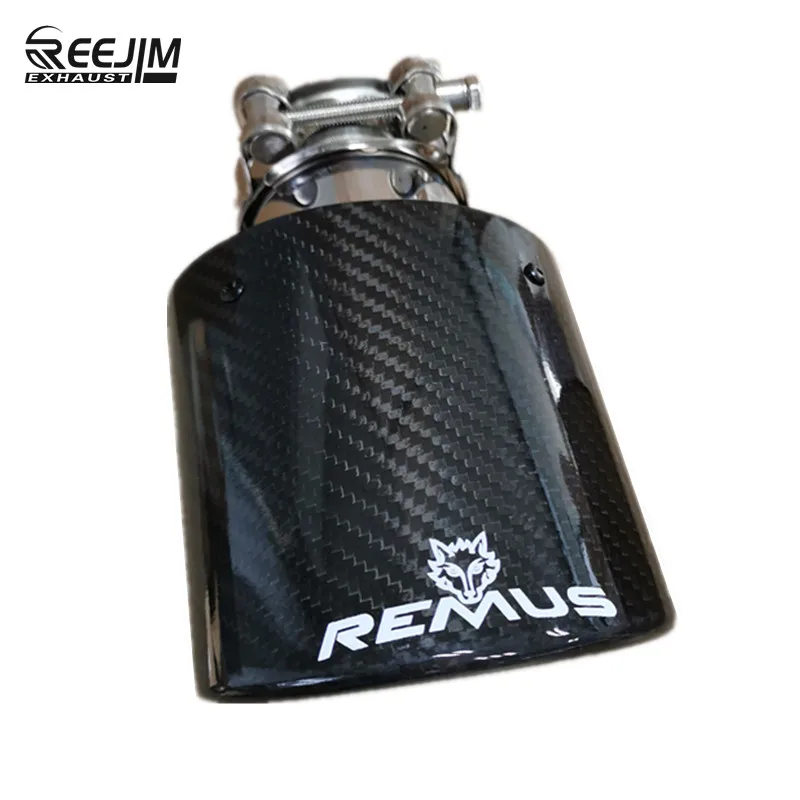 Овальный Наклонный наконечник выхлопной трубы из углеродного волокна Remus