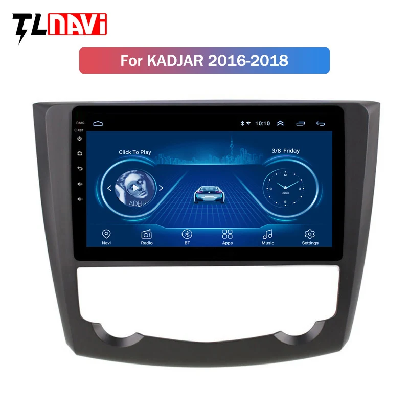 Android 8,1 " ips автомобильный радиоприемник для Renault Kadjar gps WIFI мультимедийный проигрыватель HD сенсорный экран головное устройство стерео