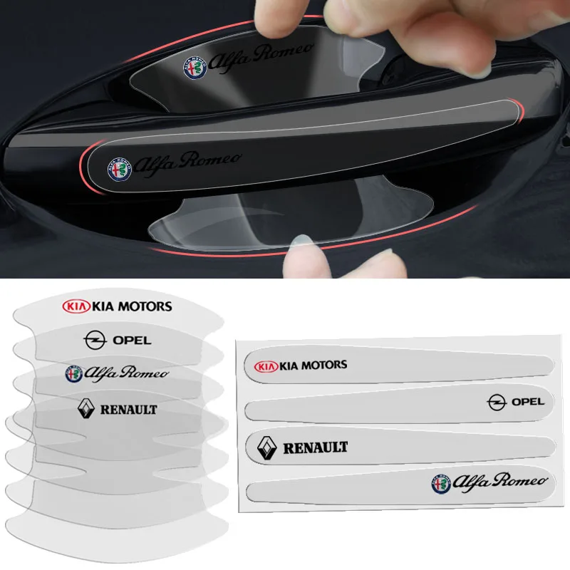 8 шт. прозрачная защитная пленка на дверную ручку автомобиля наклейка для Volkswagen VW