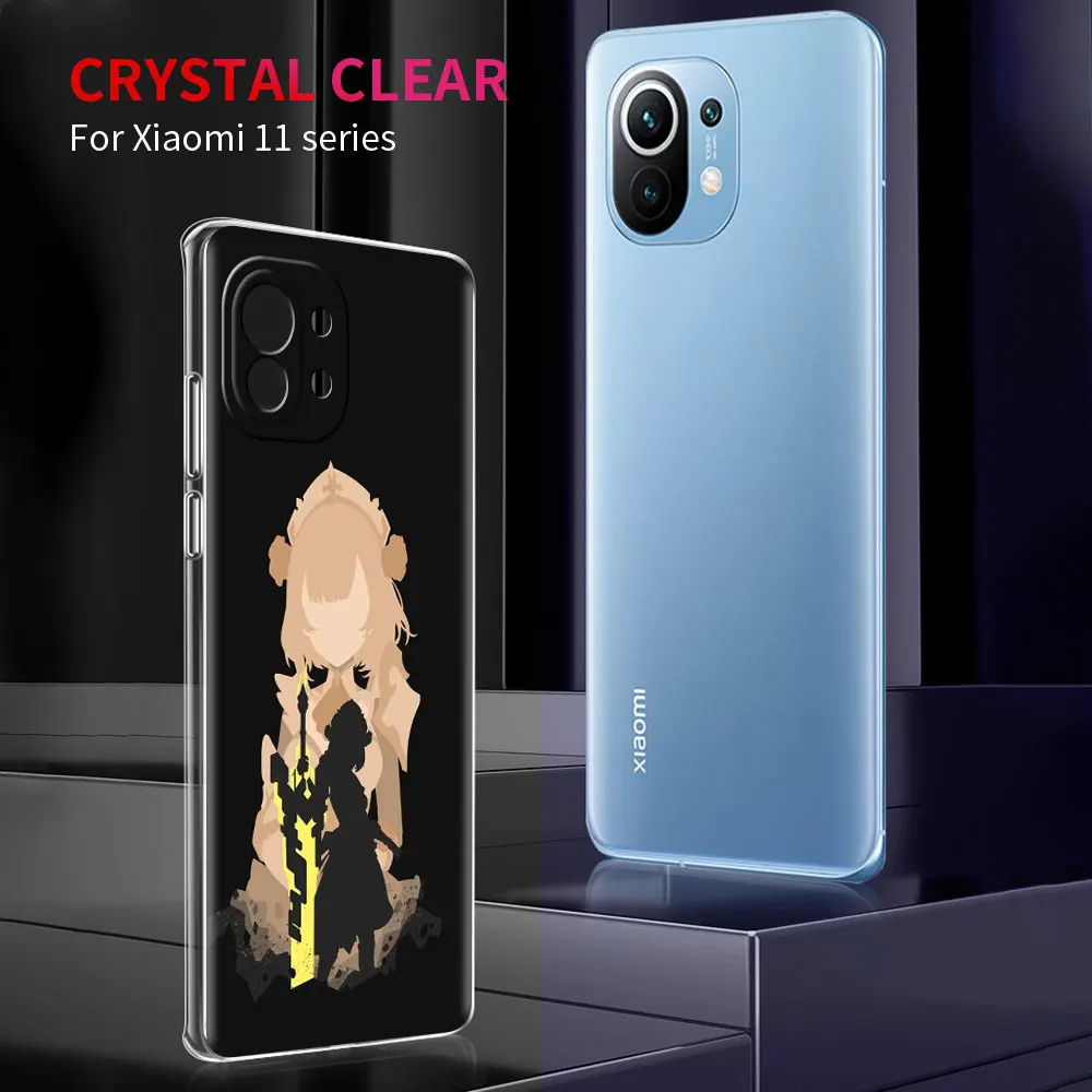 Luxury Capas for Xiaomi Redmi Note 9 9S 8 10 8T 7 9C 9A 7A 8A K40 Pro 9T Clear Case Soft Phone Cover Genshin Impact Anime