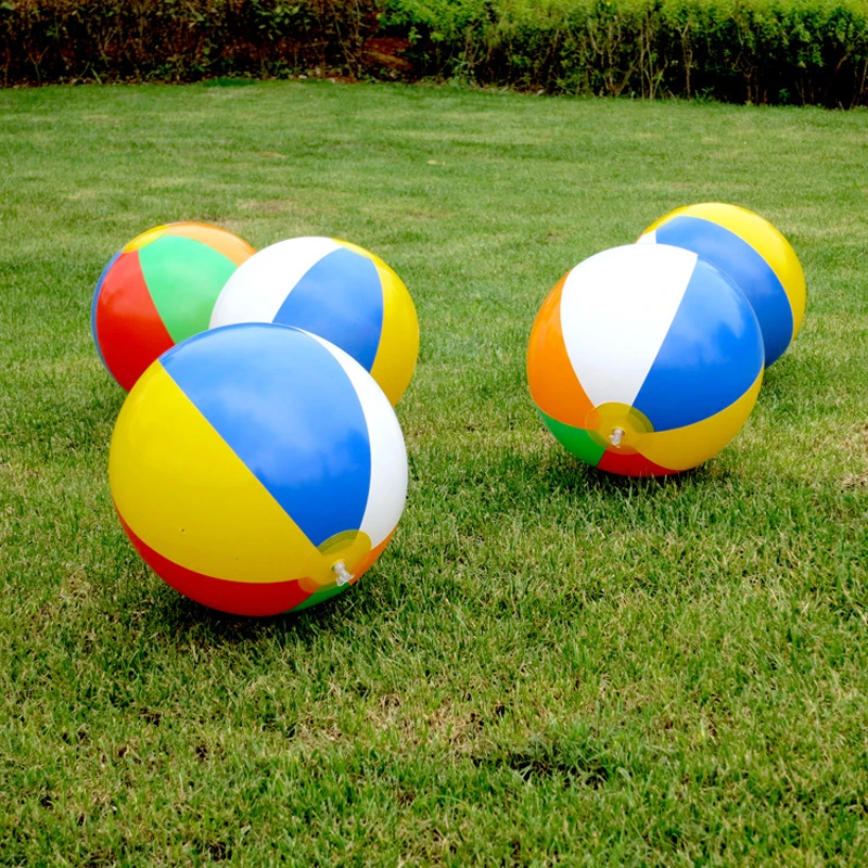 

1pc Beach Ball Football Inflatable Ball Children Play Water Play Game 6 Color Summer Outdoor Sports Beach Toy Kid Education Ball