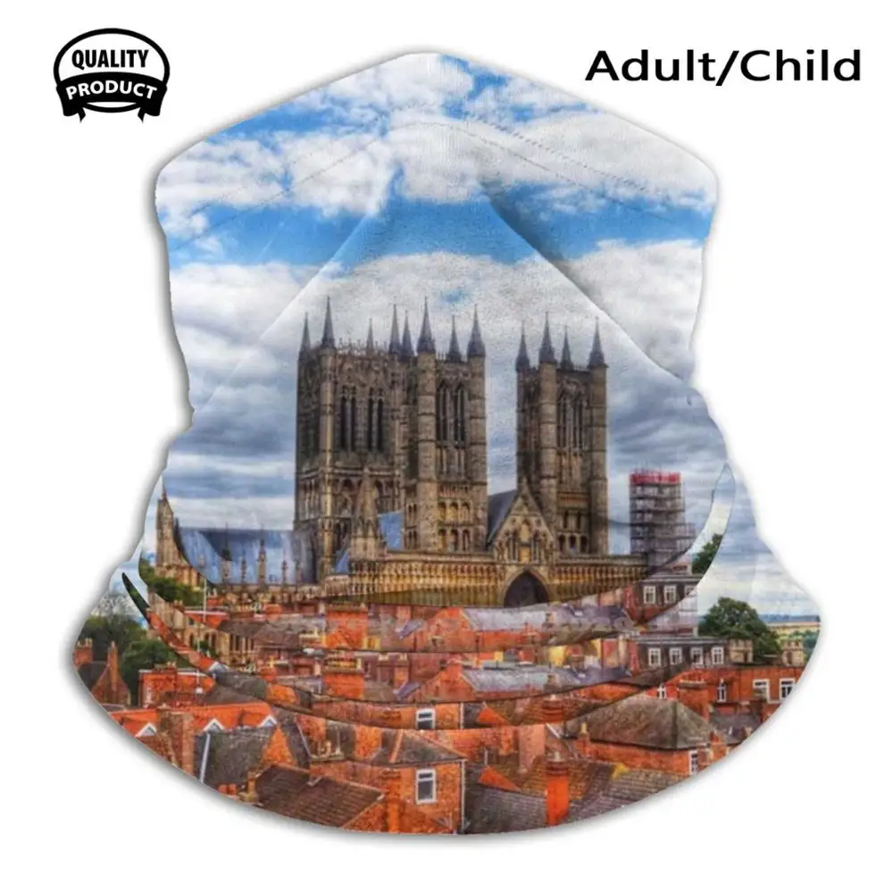 

Lincoln Cathedral Landscape Fashion Men Women Outdoor Sport Mask Mouth Masks Lincoln Cathedral City Dramatic Drama Clouds
