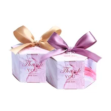 Новая бумажная коробка для конфет мраморная розовая