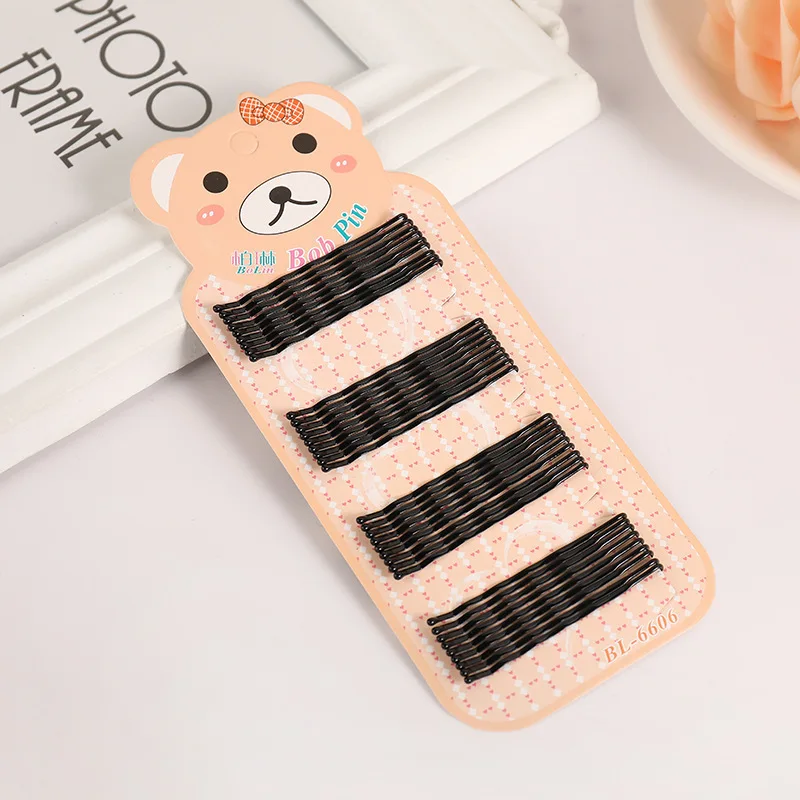 38 шт./упак. Медведь Кролик милые девушки черный сплав прямые волны базовые