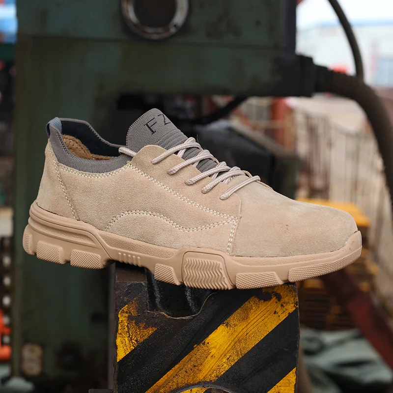 

Защитная обувь для мужчин, защита от ударов и прокола, аккуратная Всесезонная дышащая удобная Легкая защитная обувь