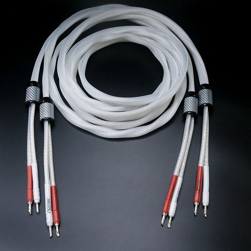 

Netherlands 5nocc (99.997%) pure silver speaker cable upgrade Hi-end audio amplifier speaker cable