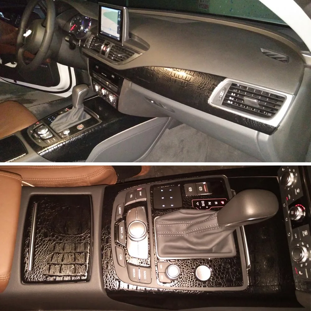 Для Audi A7 2011-2018 панель Центрального управления дверная ручка 3D/5D наклейки из