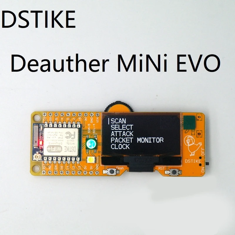 Deauther мини EVO (4 МБ ESP 07 + 1 3 OLED РТК DS3231) ESP8266 макетная плата|Демонстрационные стенды| |
