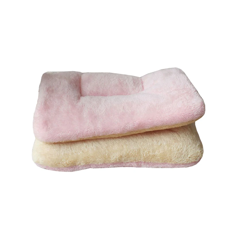 Pink Зимняя теплая кровать для собаки, мягкое Флисовое одеяло для животных, кошачьего туалета, щенка, коврик для сна, прекрасный матрас, подушка для маленьких и больших собак, 5 размеров - Цвет: Pink