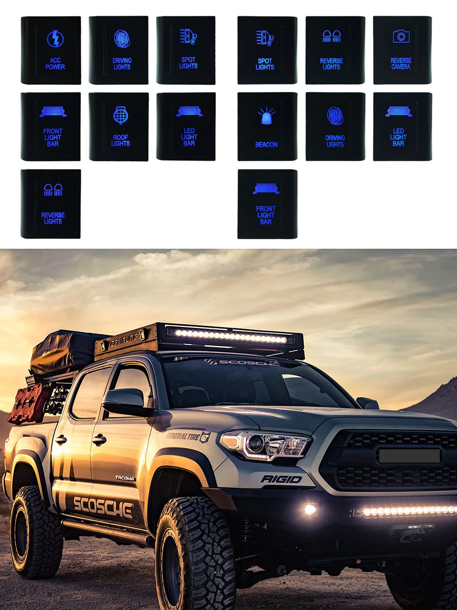 Синие светодиодные ходовые огни 12 В 3 А кнопка включения и выключения для VW Volkswagen