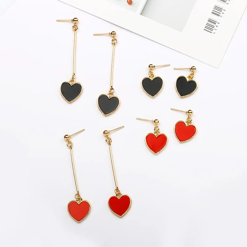 Японские и корейские простые темпераментные длинные короткие креативные серьги