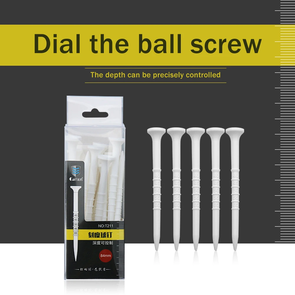 

Golf Ball Holder Golf Tees Accessories Outdoor Lightweight Durable Plastic Golf Scale Tees Sports Equipment 15PCS/Box