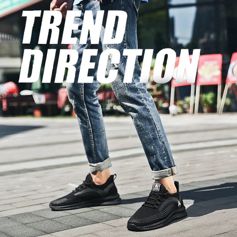 

New Summer Men'S Shoes Mesh Breathable Sneakers Non-Slip Soft Sole Casual Shoes Male Lightweight Running Shoes Trainer Fitness