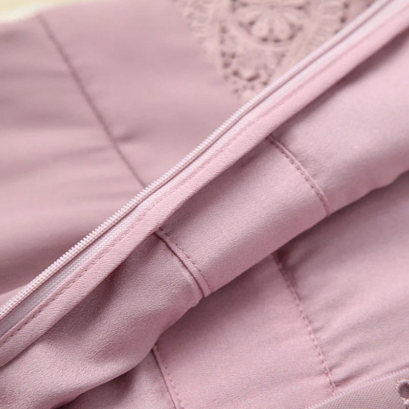 

Elegant Lady Autumn Long Sleeve Hollow Lace Patchwork Party Office Jumpsuits Womens Rompers Overalls Wide Leg Full Length Pants