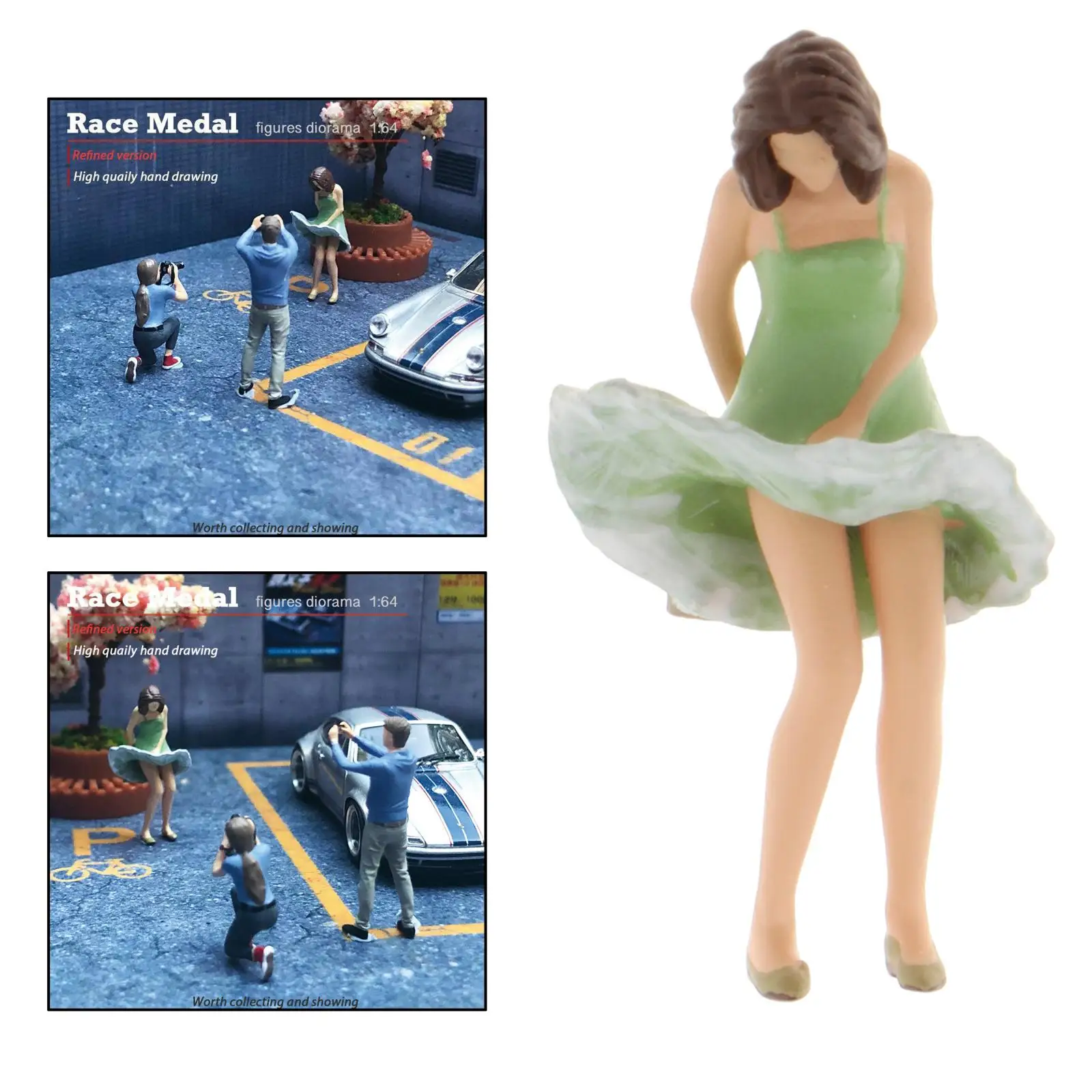 

1/64 Model Characters Lady People Building Table for Ornaments