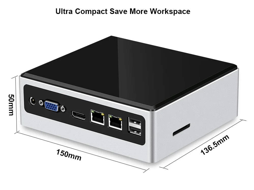 Мини ПК Linux Windows 10 Intel Core i5 4200U cpu DDR3L mSATA 2* LAN 2* RS232 4* usb type-C HDMI VGA WiFi Bluetooth микро компьютер