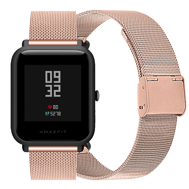 Для Xiaomi Huami Amazfit Bip Браслет спортивная версия часы пояс Миланский металлический