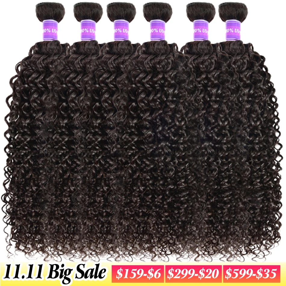 

Kinky Curly Human Hair Weaves Wholesale Bundles Price 3 6 10 Lots Double Weft Human Hair Bundles 10A virgin Hair Extension