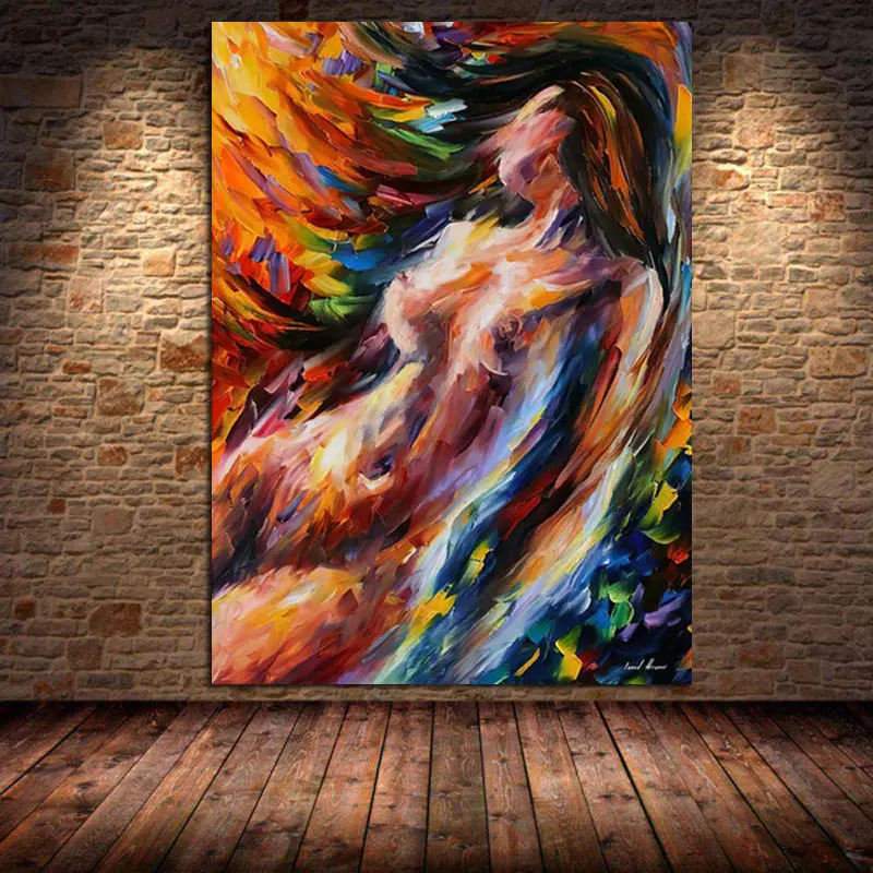 

Passion Sexy Canvas Painting Abstract Naked Woman and Man Poster and Prints Wall Art Picture for Living Room Home Decor Unframed