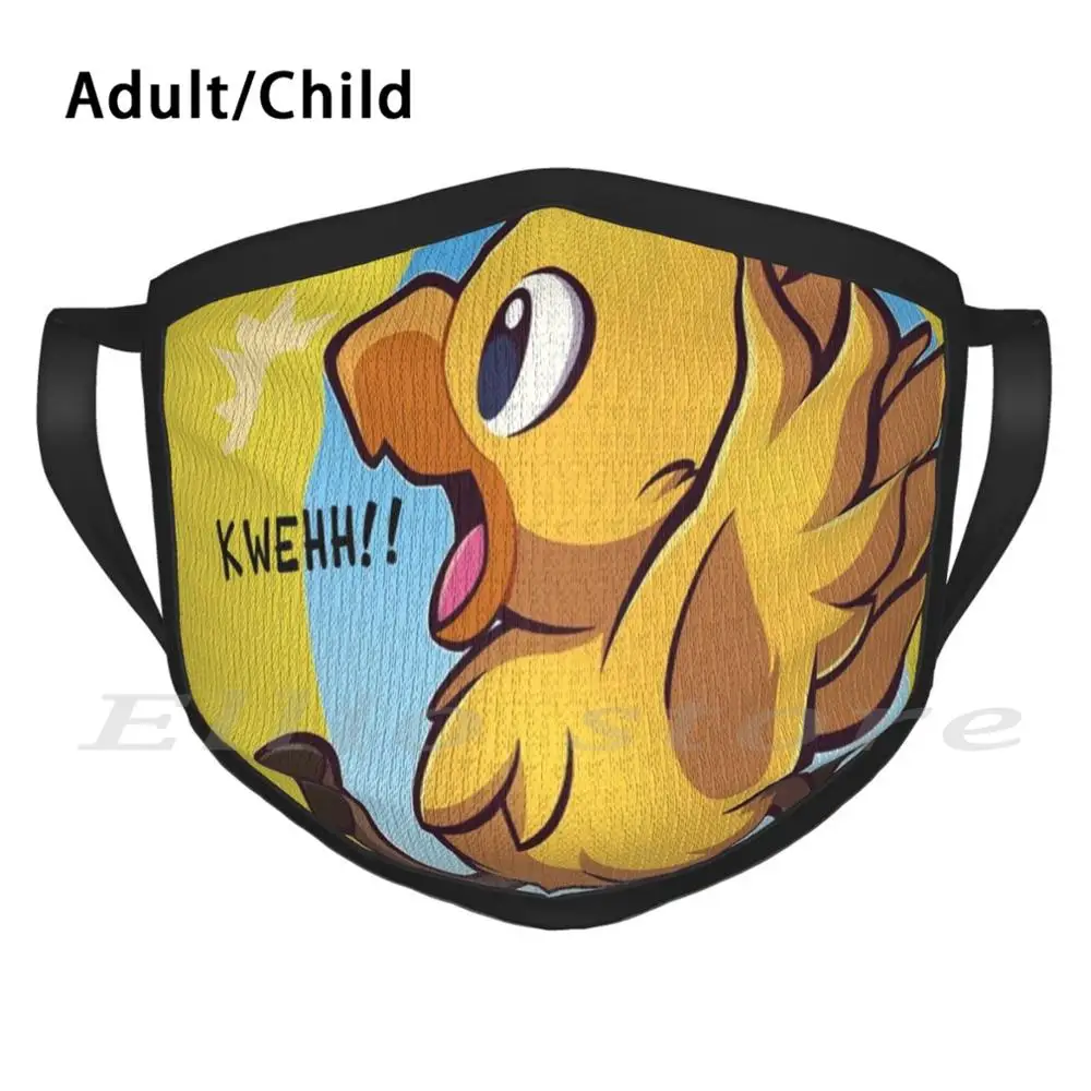 Финальная фантазия Chocobo для взрослых и детей Пылезащитная маска шарфа сделай сам