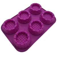 6 holes moon cake baking mold jelly pudding bread bakeware refrigerator available high temperature resistance