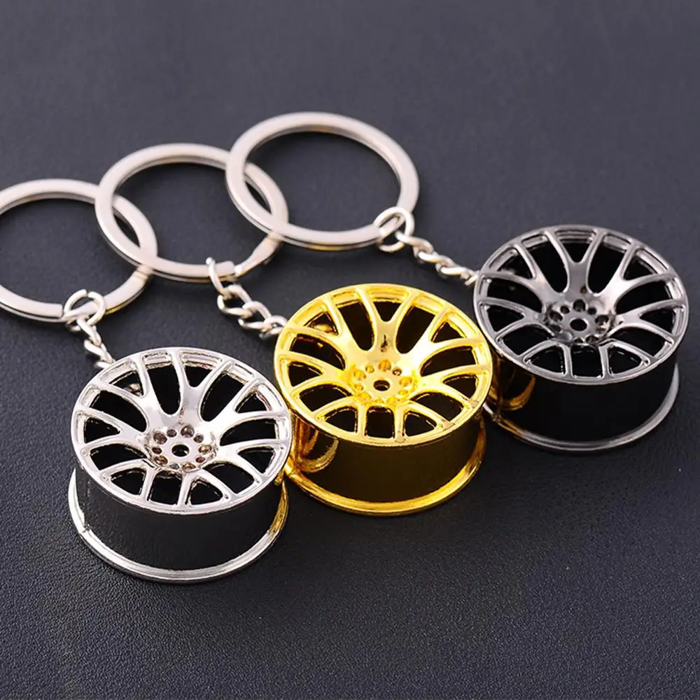 

Factory Price Durable Car Parts Key Chain Motor Hub Valve Piston Engine Rotate Keyring key ring Wholesale Quick delivery