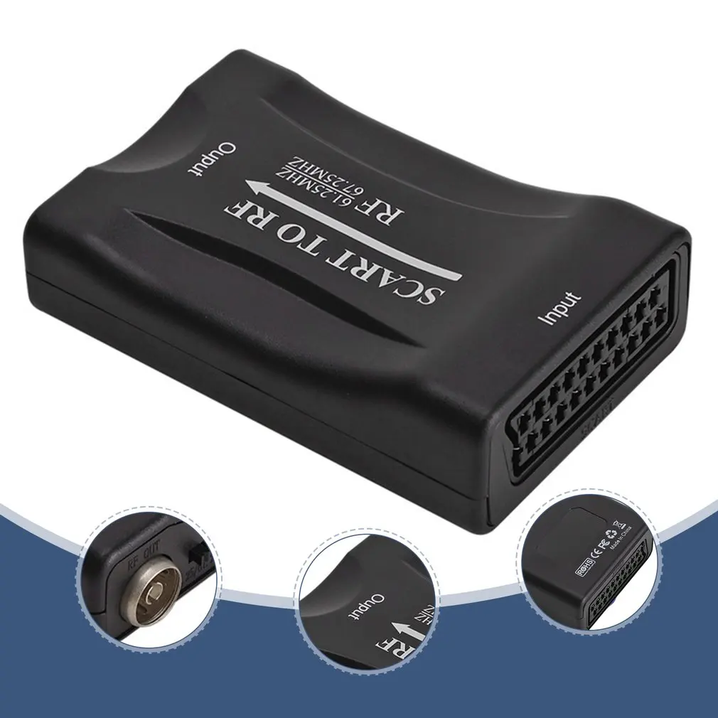 

Rf 67.25mhz 61.25mhz Scart Box To Old Tv Scart To RF High Frequency Output Video Converter Signal Conversion