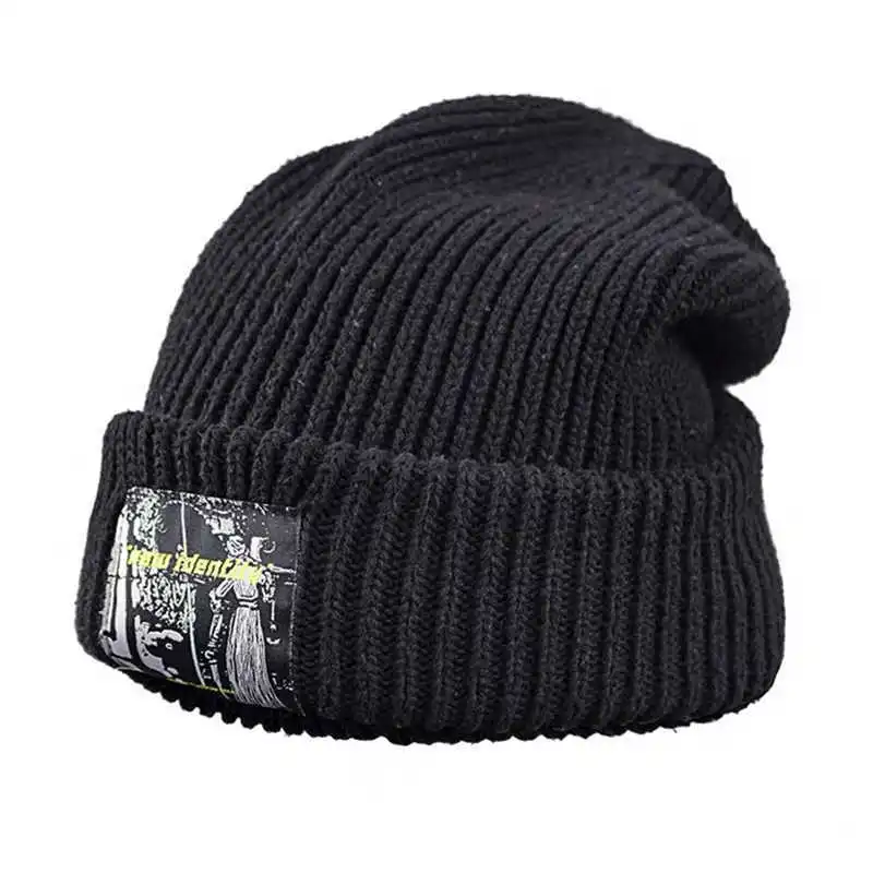 

Зимняя шапка для мужчин и женщин, зимние облегающие шапки, вязаные шапки, шапка унисекс, женская уличная теплая шапка для катания на лыжах, м...